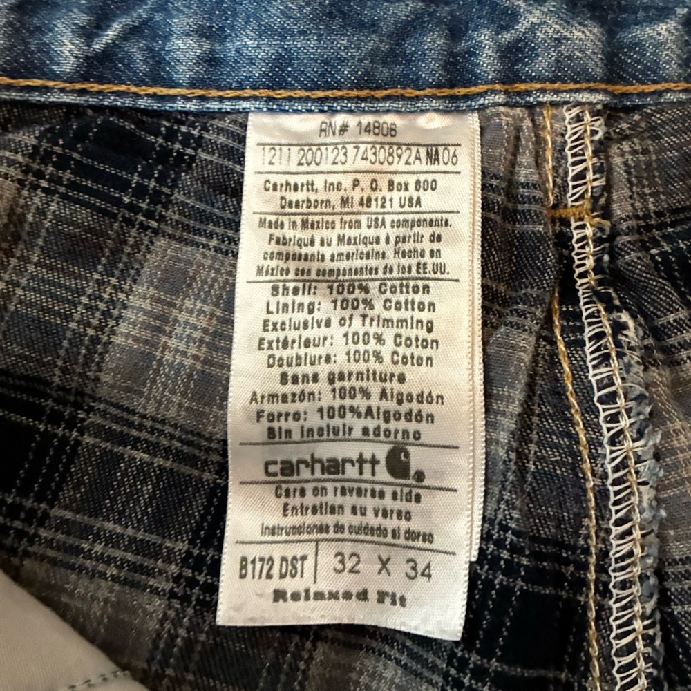Men’s Carhartt Insulated Jeans - 32x34 - Picture 7 of 11